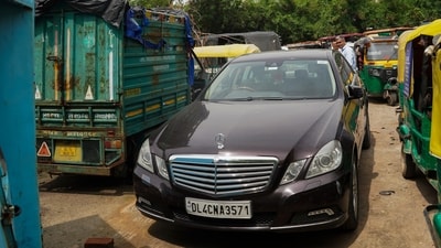 A seized vehicle parked at a godown after fuel ban for end-of-life (EoL) vehicles under the directions of Commission for Air Quality Management (CAQM), in New Delhi, (PTI) A seized vehicle parked at a godown after fuel ban for end-of-life (EoL) vehicles under the directions of Commission for Air Quality Management (CAQM), in New Delhi, (PTI)