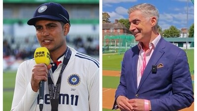 Shubman Gill and BCC journalist Joe Wilson Shubman Gill and BCC journalist Joe Wilson