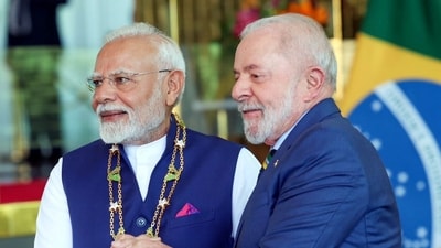 Prime Minister Narendra Modi conferred with the ‘Grand Collar of the National Order of the Southern Cross’ by Brazilian President Luiz Inácio Lula da Silva, in Brasilia (@narendramodi X)