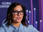 FILE PHOTO: Linda Yaccarino, CEO of X Corp., attends the Milken Institute Global Conference 2025 in Beverly Hills, California, U.S., May 5, 2025.