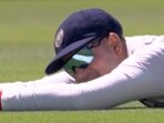 Shubman Gill after dropping Ollie Pope off the batter's first delivery of the Lord's Test Shubman Gill after dropping Ollie Pope off the batter's first delivery of the Lord's Test