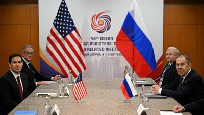 U.S. Secretary of State Marco Rubio meets with Russia's Foreign Minister Sergei Lavrov on the sidelines of the ASEAN Foreign Ministers' Meeting at the Kuala Lumpur Convention Centre in Kuala Lumpur, Malaysia. (REUTERS)
