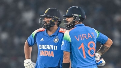 India's Virat Kohli (R) along with his captain Rohit Sharma (AFP) India's Virat Kohli (R) along with his captain Rohit Sharma (AFP)