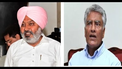 Finance minister Harpal Singh Cheema and BJP Punjab chief Sunil Jakhar. Finance minister Harpal Singh Cheema and BJP Punjab chief Sunil Jakhar.