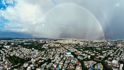 The skies remained overcast for most of the day, with only brief sunny spells across neighbourhoods. (X/@sriharikaranth)