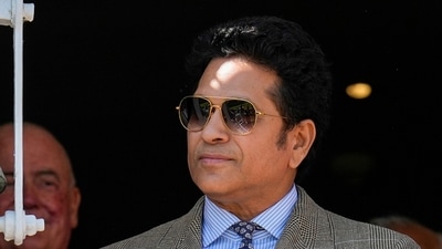 London: Former Indian cricketer Sachin Tendulkar rings the ceremonial bell before the start of the third test cricket match between India and England (PTI) London: Former Indian cricketer Sachin Tendulkar rings the ceremonial bell before the start of the third test cricket match between India and England (PTI)