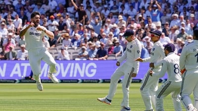 India had to grind for the four wickets they took on Day 1, but it was a moment of magic from Nitish Kumar Reddy in his first over that saw him dismiss both openers. After that, Joe Root guided the show with 99*, looking for his 37th Test century on Day 2, England being 251/4 overnight. (PTI) India had to grind for the four wickets they took on Day 1, but it was a moment of magic from Nitish Kumar Reddy in his first over that saw him dismiss both openers. After that, Joe Root guided the show with 99*, looking for his 37th Test century on Day 2, England being 251/4 overnight. (PTI)
