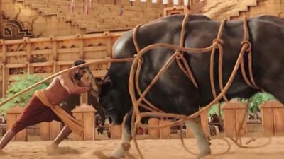Rana Daggubati's Bhallaladeva was introduced in the film with an insane bullfighting scene that is still remembered today. Rana Daggubati's Bhallaladeva was introduced in the film with an insane bullfighting scene that is still remembered today.