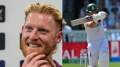Here's what England captain Ben Stokes had to say about Wiaan Mulder's decision not to go after Brian Lara's record. (PTI/AFP) Here's what England captain Ben Stokes had to say about Wiaan Mulder's decision not to go after Brian Lara's record. (PTI/AFP)