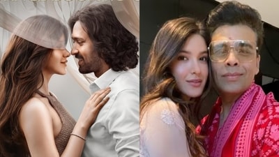 Shanaya Kapoor, Vikrant Massey, Karan Johar Shanaya Kapoor, Vikrant Massey, Karan Johar