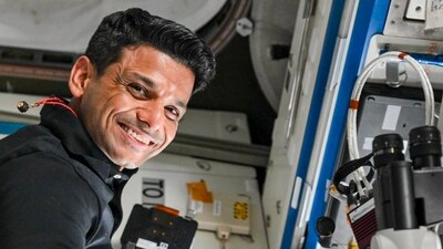 Shukla, who is on the space station as part of the Axiom-4 mission, will be returning to earth on July 14. (Axiom Space)