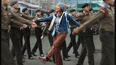 Shubhangi in a still from Anupam Kher's Tanvi The Great. Shubhangi in a still from Anupam Kher's Tanvi The Great.
