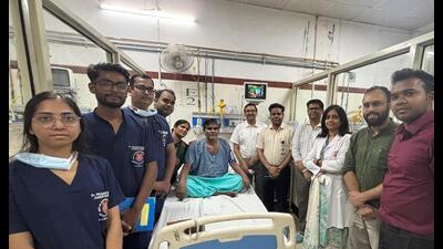 Team of Doctors with the patient Anirudh Maurya. (Sourced) Team of Doctors with the patient Anirudh Maurya. (Sourced)