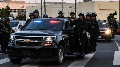 (Representational image) On Wednesday night, a pursuit of a stolen Mercedes-Benz G-Wagon in Pasadena resulted in two crashes, including one involving an LAPD patrol car. (Photo by RONALDO SCHEMIDT / AFP) (AFP)