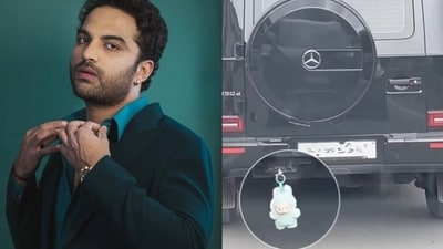 Vishwak Sen hung a Labubu on his G Wagon like a dishti bomma to ward off evil eyes. (Instagram: Artistrybuzz)