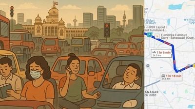 Amrut Joshi, a Bengaluru-based entrepreneur and founder, recently took to LinkedIn to share his personal “traffic cheat sheet”. (X/Amrut JoshiAmrut Joshi ) Amrut Joshi, a Bengaluru-based entrepreneur and founder, recently took to LinkedIn to share his personal “traffic cheat sheet”. (X/Amrut JoshiAmrut Joshi )