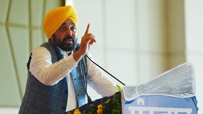 Chief minister Bhagwant Mann addressing a gathering during a rally in Ludhiana on Monday. (HT file photo) Chief minister Bhagwant Mann addressing a gathering during a rally in Ludhiana on Monday. (HT file photo)