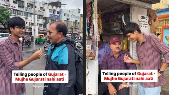 A video of Gujaratis speaking Hindi wins hearts. (Instagram/@https://www.instagram.com/jaipunjabii)