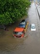 Cars stuck on a waterlogged stretch after heavy rain at National Highway-48 near Narsinghpur village, in Gurugram on Thursday. (PARVEEN KUMAR) Cars stuck on a waterlogged stretch after heavy rain at National Highway-48 near Narsinghpur village, in Gurugram on Thursday. (PARVEEN KUMAR)