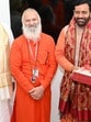 Haryana chief minister Nayab Singh Saini being felicitated during Guru Purnima Mahotsav at Divya Jyoti Jagrati Sansthan in Jalandhar on Thursday. Anandpur Sahib MP Ravneet Singh Bittu is also seen in the photo. (HT Photo) Haryana chief minister Nayab Singh Saini being felicitated during Guru Purnima Mahotsav at Divya Jyoti Jagrati Sansthan in Jalandhar on Thursday. Anandpur Sahib MP Ravneet Singh Bittu is also seen in the photo. (HT Photo)