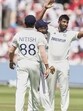 India's Jasprit Bumrah, left, celebrates with teammates after the dismissal of England's Jofra Archer. (AP) India's Jasprit Bumrah, left, celebrates with teammates after the dismissal of England's Jofra Archer. (AP)