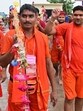 Kanwariyas collecting the holy Ganga water at Dashashwamedh Ghat in Prayagraj on the first Sawan day on July 11. (HT photo) Kanwariyas collecting the holy Ganga water at Dashashwamedh Ghat in Prayagraj on the first Sawan day on July 11. (HT photo)