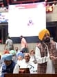 Punjab chief minister Bhagwant Mann speaking in the Vidhan Sabha in Chandigarh on Friday. Mann defended the move to revive the traditional bullock cart races and promote the rural ethos of the state. (Ravi Kumar/HT)
