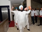 Punjab's Leader of Opposition Partap Singh Bajwa and other Congress MLAs walk out on second day of a special assembly session, in Chandigarh on Friday.