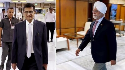 New Delhi, Jul 11 (ANI): Former CJI Justice JS Khehar and Justice DY Chandrachud at the Parliament House Annexe to give their presentation before the JPC, in New Delhi on Friday. (ANI Video Grab) (ANI Twitter) New Delhi, Jul 11 (ANI): Former CJI Justice JS Khehar and Justice DY Chandrachud at the Parliament House Annexe to give their presentation before the JPC, in New Delhi on Friday. (ANI Video Grab) (ANI Twitter)
