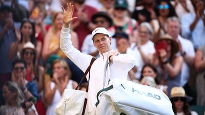 Italy's Jannik Sinner waves to the audience as he leaves the court following his victory over Serbia's Novak Djokovic (AFP) Italy's Jannik Sinner waves to the audience as he leaves the court following his victory over Serbia's Novak Djokovic (AFP)