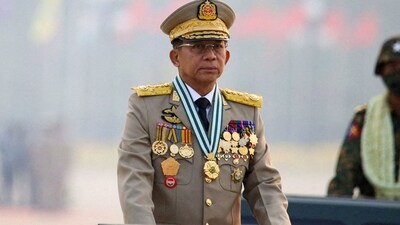 US diplomats do not formally engage with the junta, but Trump sent a letter to Min Aung Hlaing saying that US would impose a 40 percent tariff from August 1 (Reuters)