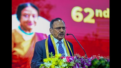 National Security Advisor Ajit Doval addresses a gathering during the 62nd Convocation of IIT Madras, in Chennai. (PTI) National Security Advisor Ajit Doval addresses a gathering during the 62nd Convocation of IIT Madras, in Chennai. (PTI)
