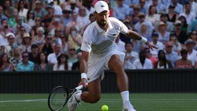 Novak Djokovic in action during his semi final match against Italy's Jannik Sinner. (REUTERS) Novak Djokovic in action during his semi final match against Italy's Jannik Sinner. (REUTERS)