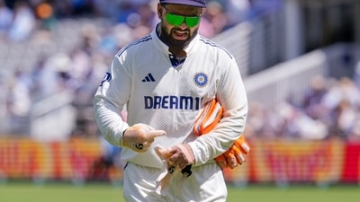 India's vice captain Rishabh Pant walks towards the pavilion after an injury in his hand on the first day of the third test against England (PTI) India's vice captain Rishabh Pant walks towards the pavilion after an injury in his hand on the first day of the third test against England (PTI)