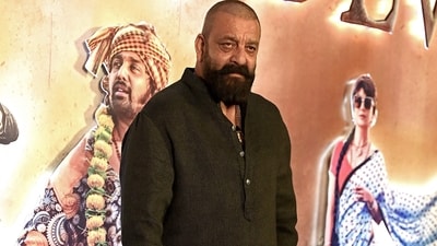 Sanjay Dutt at the teaser launch of his upcoming film KD - The Devil in Mumbai. (AFP) Sanjay Dutt at the teaser launch of his upcoming film KD - The Devil in Mumbai. (AFP)