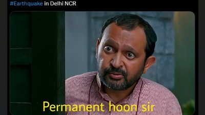 As tremors shook Delhi-NCR again, social media users flooded platforms with witty memes. (X/@RoshanKrRaii)