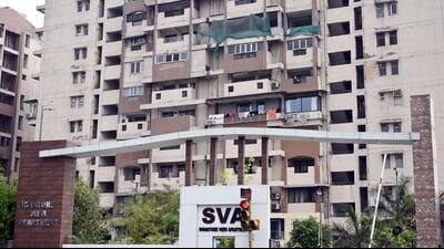 Signature View Apartment at Mukherjee Nagar. (Sanjeev Verma/HT PHOTO)