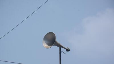 Thane, India - May 04, 2022: A general view of a loudspeaker atop a mosque in Thane, Mumbai, India, on Wednesday, May 04, 2022. (Praful Gangurde/HT Photo) (HT PHOTO) Thane, India - May 04, 2022: A general view of a loudspeaker atop a mosque in Thane, Mumbai, India, on Wednesday, May 04, 2022. (Praful Gangurde/HT Photo) (HT PHOTO)