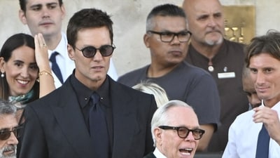 US football player Tom Brady at Amazon founder Jeff Bezos' wedding celebration (AFP) US football player Tom Brady at Amazon founder Jeff Bezos' wedding celebration (AFP)