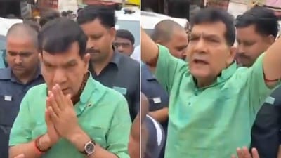 UP minister Arvind Kumar Sharma was in Surapur area of Sultanpur district where he was meeting locals. (X) UP minister Arvind Kumar Sharma was in Surapur area of Sultanpur district where he was meeting locals. (X)