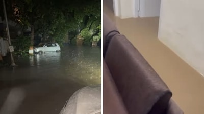 The image shows a waterlogged home that a woman claimed was caused by recent rainfall in Gurgaon. (Instagram/@sanchiarora.30) The image shows a waterlogged home that a woman claimed was caused by recent rainfall in Gurgaon. (Instagram/@sanchiarora.30)