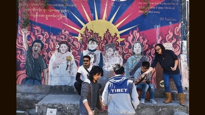 Young Tibetans in McLoed Ganj , Dharamsala (Anushree Fadnavis/ Hindustan Times) Young Tibetans in McLoed Ganj , Dharamsala (Anushree Fadnavis/ Hindustan Times)