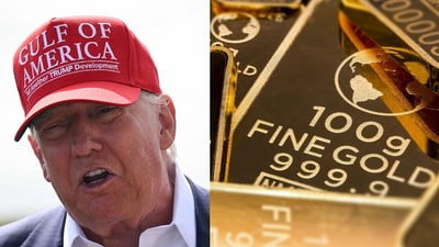 Gold price rises on Trump's latest Canada tariffs. (File Photo/AFP)