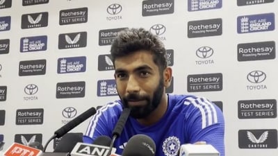 Jasprit Bumrah during press conference following Day 2 of the Lord's Test (X) Jasprit Bumrah during press conference following Day 2 of the Lord's Test (X)