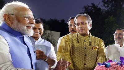 Shashi Tharoor and other members of Operation Sindoor outreach delegations with Prime Minister Narendra Modi at the latter's residence in New Delhi in June. (ANI) Shashi Tharoor and other members of Operation Sindoor outreach delegations with Prime Minister Narendra Modi at the latter's residence in New Delhi in June. (ANI)
