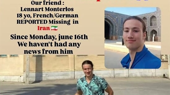 18-year-old Monterlos was cycling across Iran and has not been heard from since mid-June. (AFP)