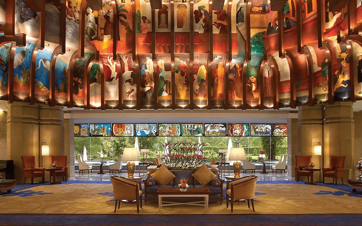 A view of the mural at the Maurya Sheraton in Delhi. A view of the mural at the Maurya Sheraton in Delhi.
