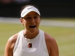 Amanda Anisimova of the U.S. reacts during the women's singles final against Poland's Iga Swiatek 