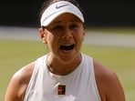 Amanda Anisimova of the U.S. breaks down in tears after the women's singles final against Poland's Iga Swiatek 