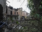 Several fires broke out across the city of Chernivtsi, and residential houses and administrative buildings were damaged, regional officials said.